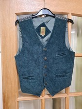 Vintage 90s Dark Green Corduroy Waistcoat Relay Size M