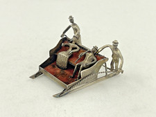 Antique Solid Silver Miniature 19th Century Dutch Sleigh