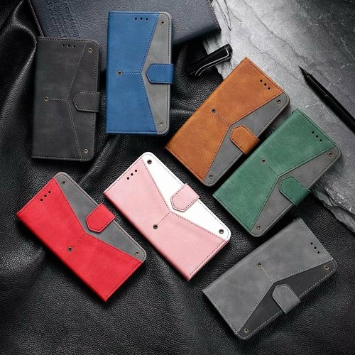 Retro leather wallet phone - pu,