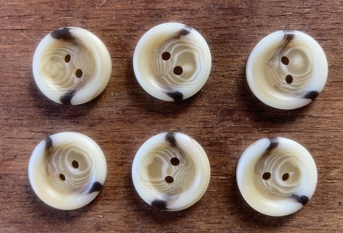 Round flat hole buttons - round,