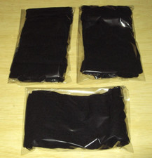 JOB-LOT:  3 x BLACK RIBBED PATTERNED TIGHTS  (Small Size.) WELL MADE.