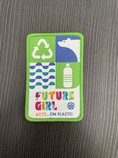 Girlguiding Future Girl Acts On Plastic Cloth Badge - Girl Guides