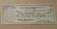 Jake La Motta Signed Cheque / Check June 19th 1956