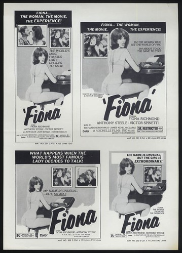 Fiona movie mat sheet - ad, 1977