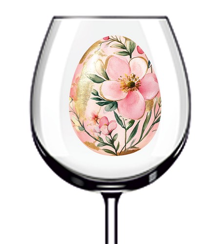 12x easter floral egg vinyl - 12x,