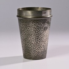 Vintage Hammered Pewter Beaker – Civic Pewter 1476 – Made in England –
