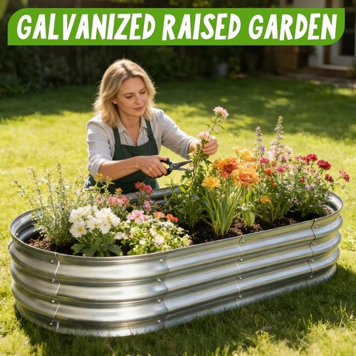 Galvanized raised garden bed - raised,