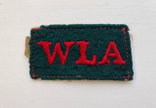 Scarce WW2 Womens Land Army WLA Shoulder Title Slip-on