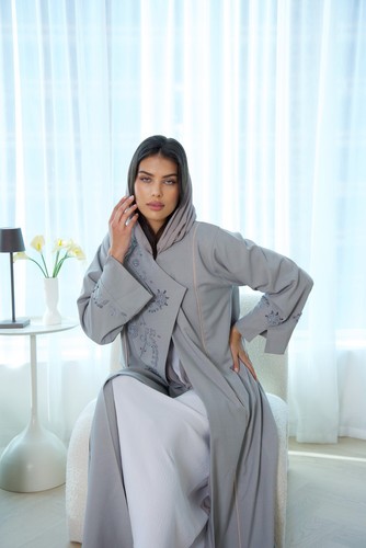 Grey elegance abaya - grey,