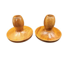 Pair of Wooden Candlesticks