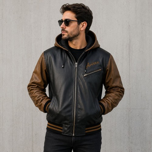 Avirex company genuine leather - genuine,