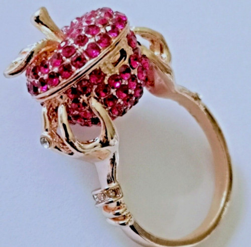 Ring apple shape rose gold - apple,