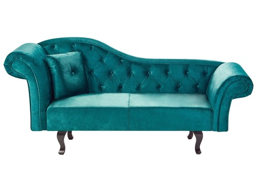 Left hand velvet chaise - hand,