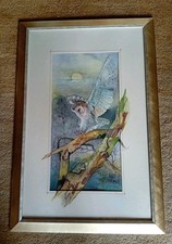 Original Glenda Rae Owl Watercolour  Painting "Night Patrol" 