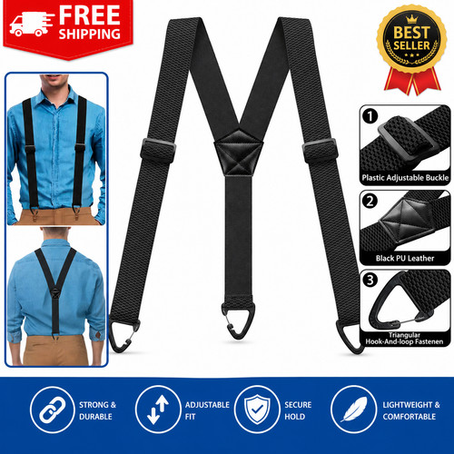 Heavy duty elastic suspenders - duty,