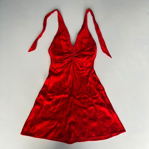 Zara satin halter neck mini - satin,