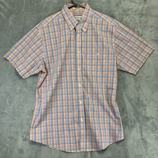 Orvis Mens Shirt Orange Check