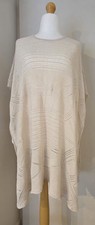Ladies Cream Poncho Top Size