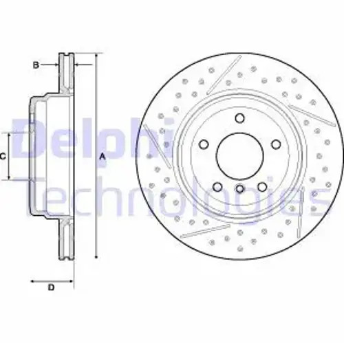 Brake disc vented bg4714c - disc,