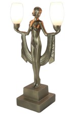 ART DECO TABLE LAMP 47CM NUDE