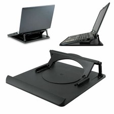 ADJUSTABLE 360° ROTATION SWIVEL DESK TRAY COOLING HOLDER BASE LAPTOP TABLE STAND