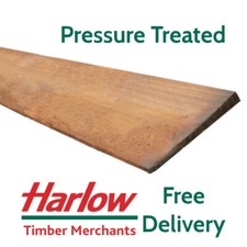 Feather Edge Fence Boards 125mm 5" Treated Close Board Fencing Cladding Wood New