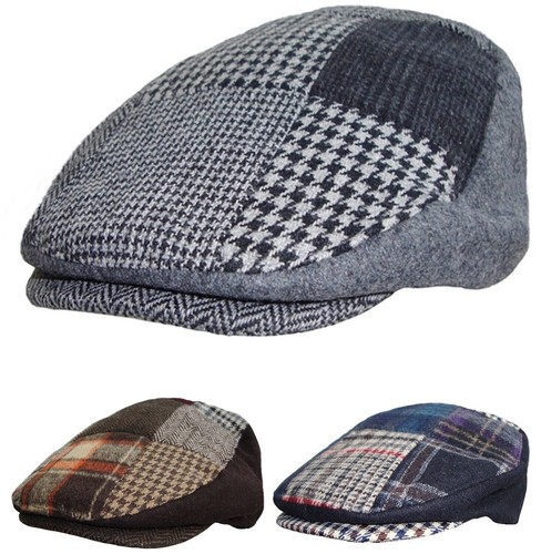 Patchwork flat cap - patchwork, tweed