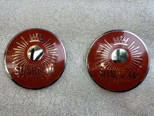 Pair of Red Sunbeam Monogram S7 S8 Motorcycle Petrol Tank Badge Set
