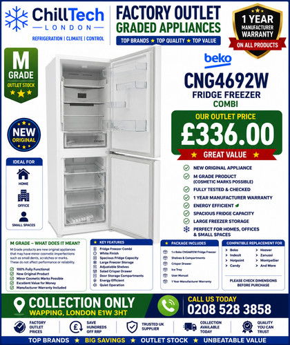 Beko cng4692w fridge - beko,