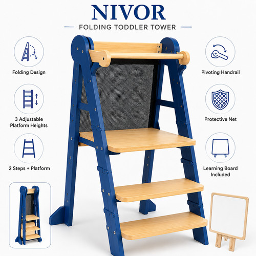 Nivor folding toddler tower - nivor,
