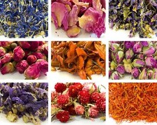 62+ types dried flowers - 10g - 50g, edible , dried petals, tincture, craft