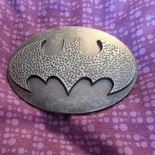 Batman belt buckle textured