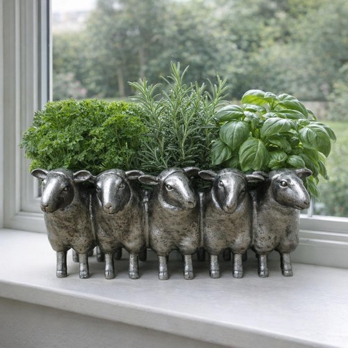 Sheep herd planter trough - sheep,