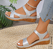 🔥UK Womens Mid Wedge Heel