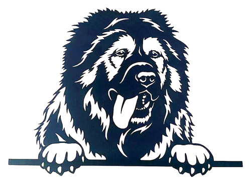 Caucasian dog decal - 1x, vinyl