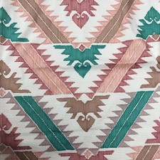 Vintage 80s David & Dash, "Oscuro" Fabric, Miami, Geometric/ Ikat/Aztec