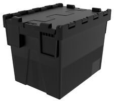 Plastic Storage Boxes Containers Crates Totes with Lids - 5 x NEW 25 Litre