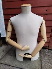 Stockman Style Tailor vintage ¾ Male MANNEQUIN Dummy No Stand Wood Arms