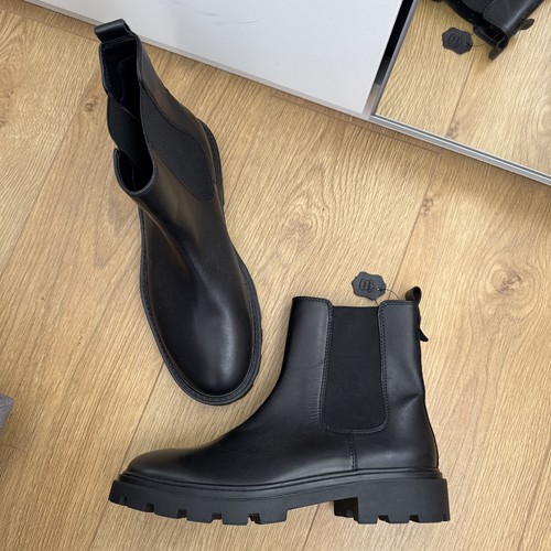 Woman black leather chelsea - woman,