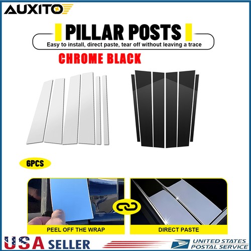 Glossy black chrome pillar - glossy,