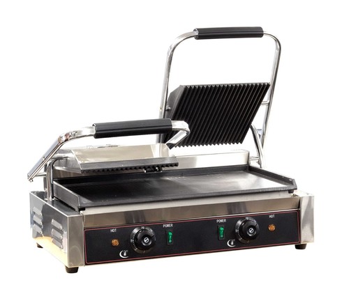 Commercial double panini grill - double,
