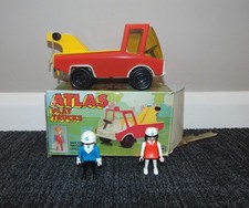 Marx Toys ATLAS PLAY TRUCKS 2407 Vintage Recovery Tow Truck Boxed Pressed Steel