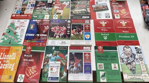 Wales rugby match programmes - rugby,