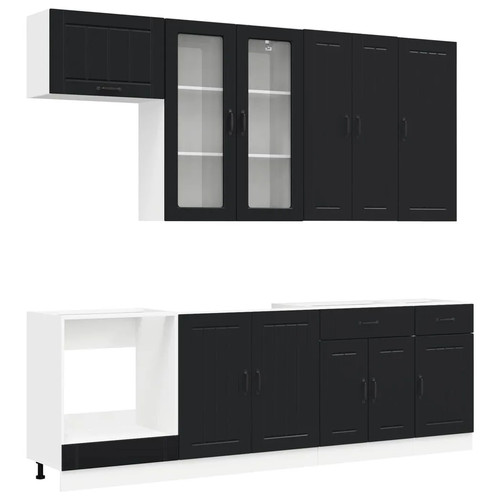 Kitchen unit black - unit, 8-pc