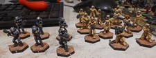 18 ARMOURED TROOPERS MINIATURE FIGURES WARHAMMER WARGAMING VERY WELL PAINTED VGC