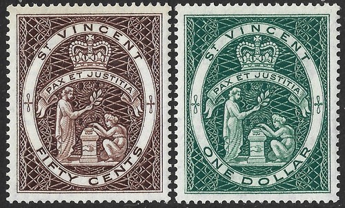Vincent 1955 qeii 50c - st.vincent,