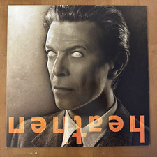 RARE VINTAGE 12" X 12" RECORD STORE DISPLAY CARD - DAVID BOWIE - HEATHEN  (2002)