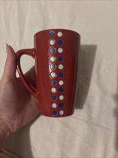 Talk red mug featuring - mug, polka