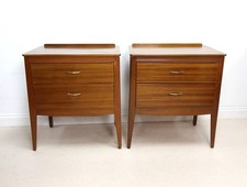 Mid Century Pair Of Harris Lebus Bedside Cabinets