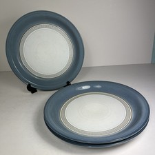 Denby - Castile Blue - 3 x Dinner Plates - 27cm - Stoneware - Made In England